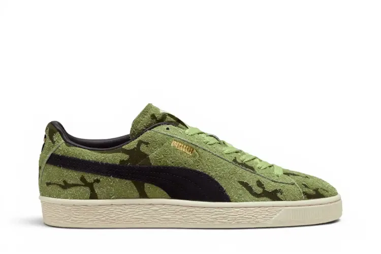 Кроссовки Puma Suede Flock, зеленый