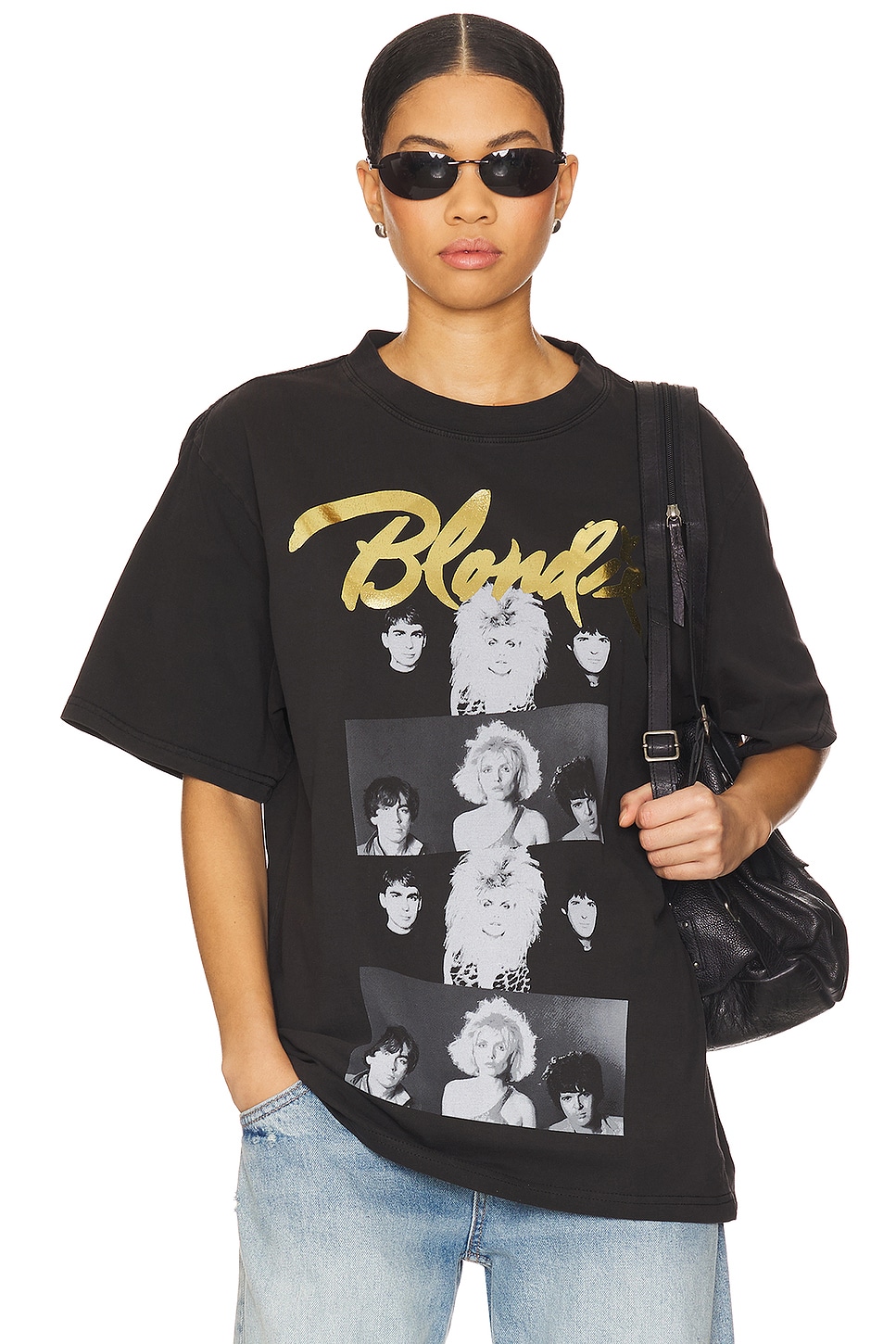 

Blondie золотая коробчатая футболка Philcos, black pigment