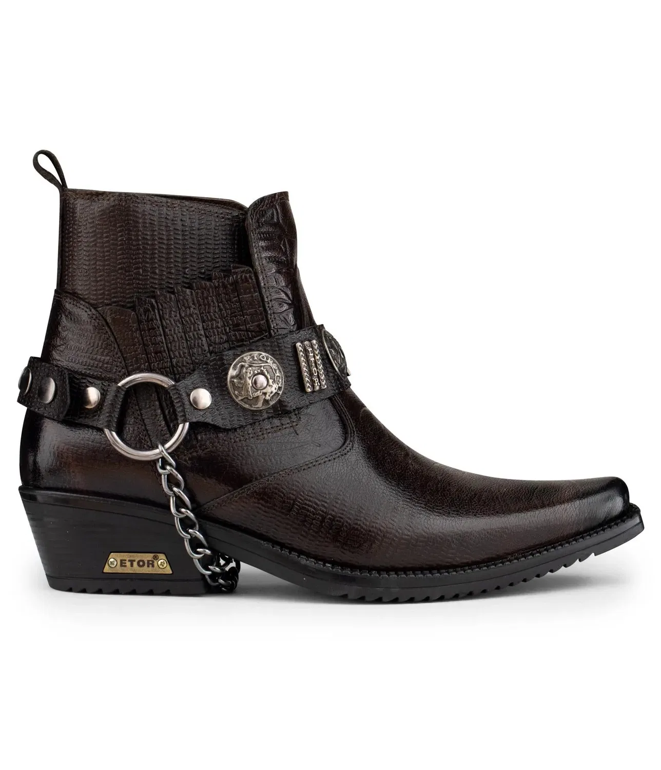 Ботинки Winklepicker с острым носком Infinity Leather, коричневый
