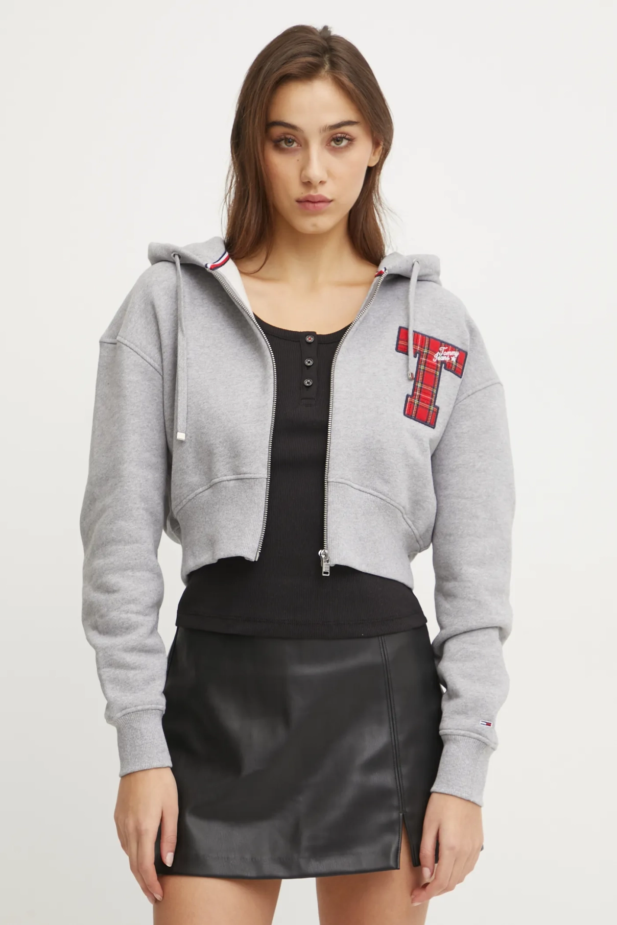 

Хлопковая толстовка Tommy Jeans, серый