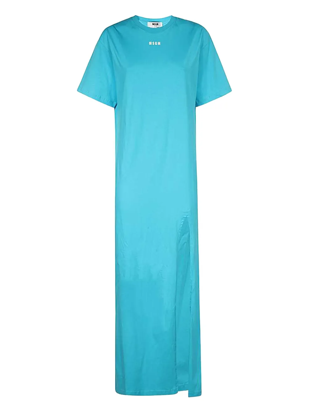

Платье макси с разрезом и логотипом Msgm, синий
