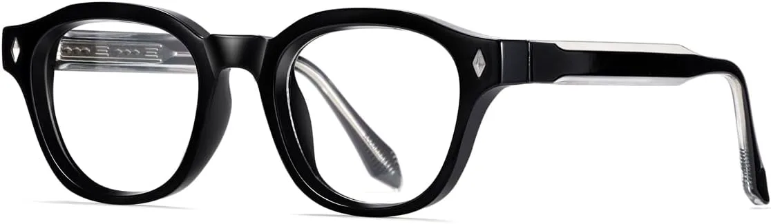 

Солнцезащитные очки в квадратной оправе для мужчин и женщин, защита от УФ-излучения UV400, круглые солнцезащитные очки в стиле ретро LIGOES, Black With Transparent