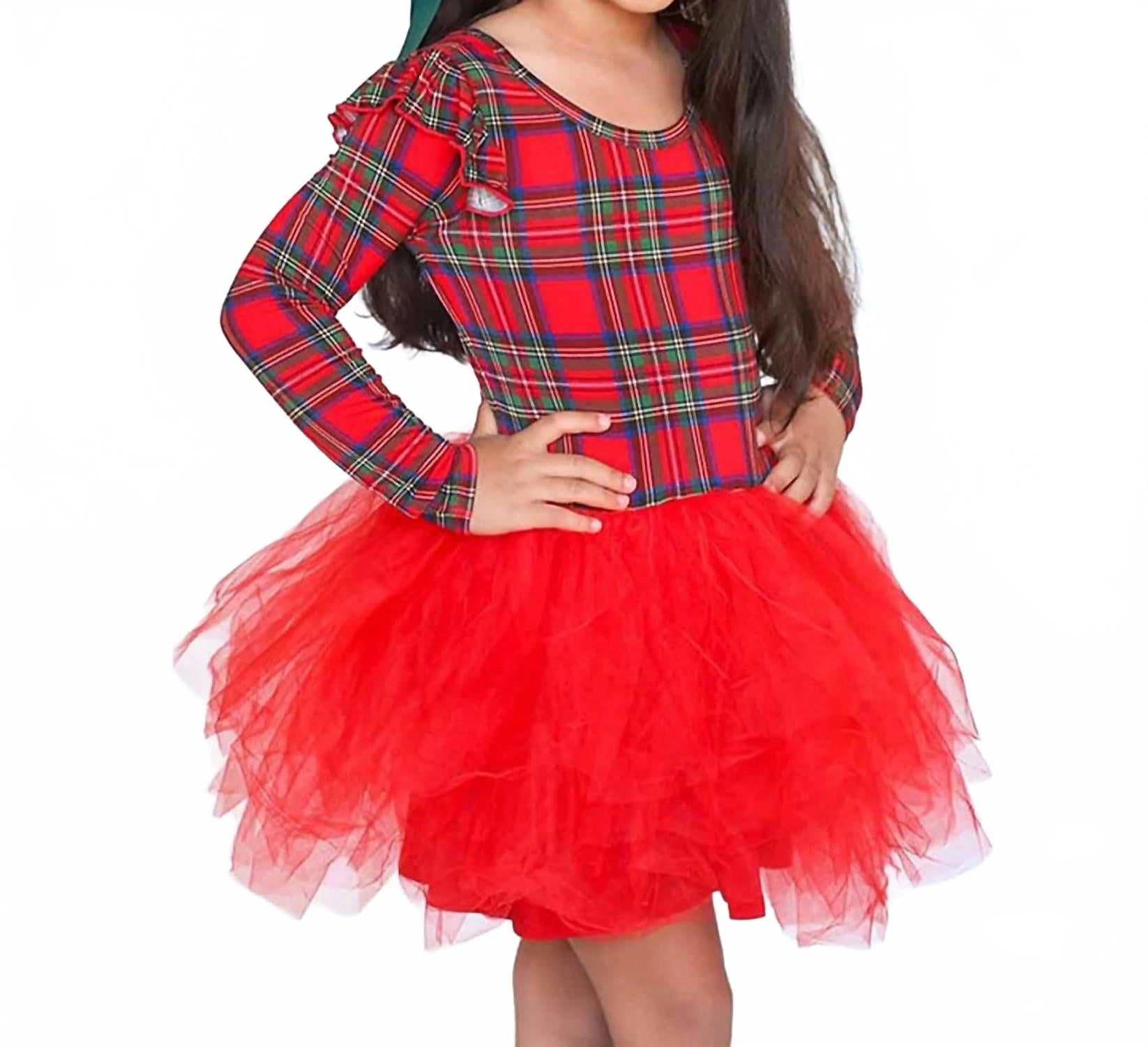 

Платье-пачка в клетку, декабрь, красного цвета Lev Baby, красный