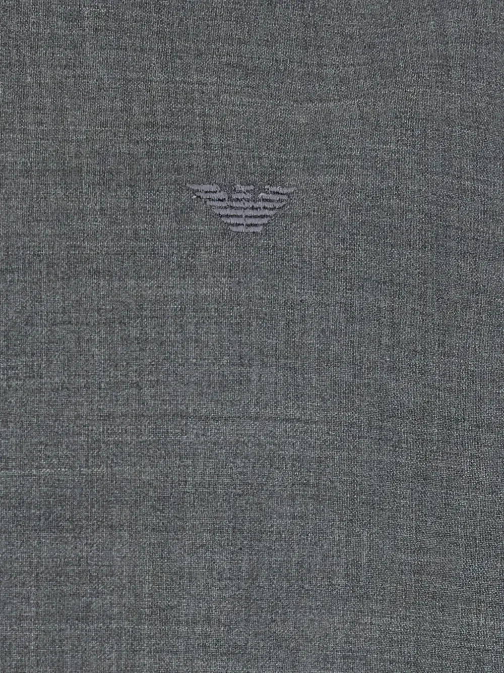 Рубашка из шерсти с вышивкой-логотипом EMPORIO ARMANI, серый — фото 3