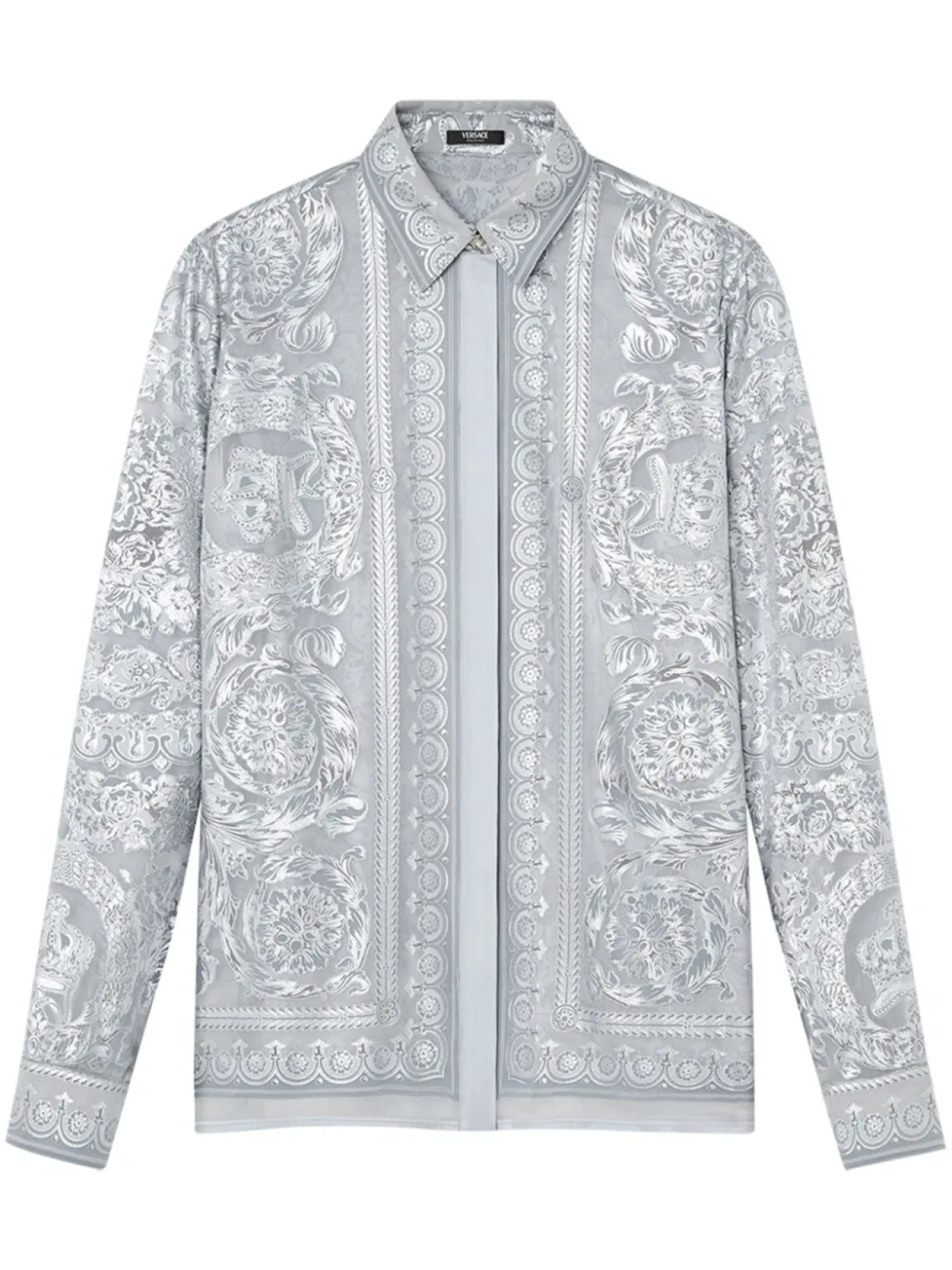 

Versace рубашка с узором Barocco, серый