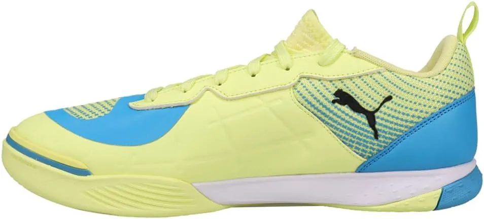 Футбольные бутсы PUMA Ibero III для мужчин, для зала - синие с желтым, синий — фото 3