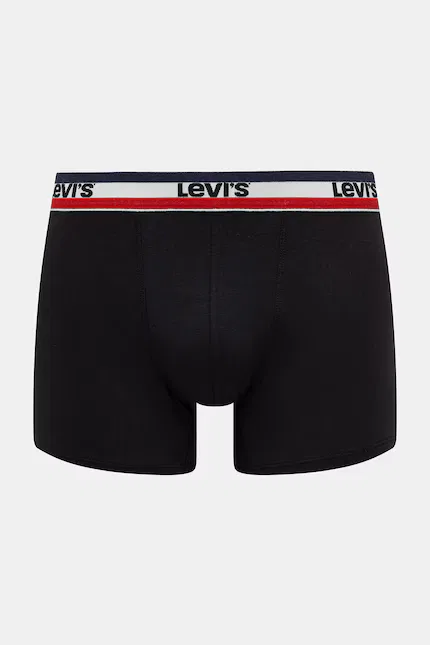 Боксеры 4 шт из эластичного хлопка Levi's, черный — фото 2