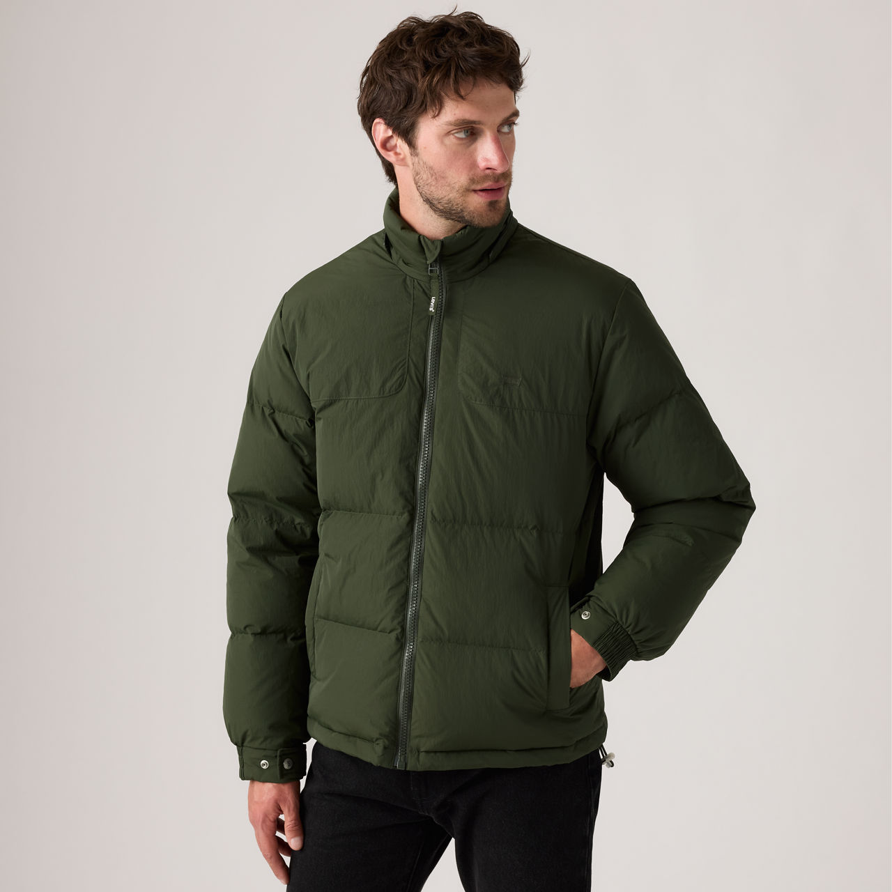 Короткая стеганая куртка Rockridge Levi's, Duffel Bag - Green — фото 2