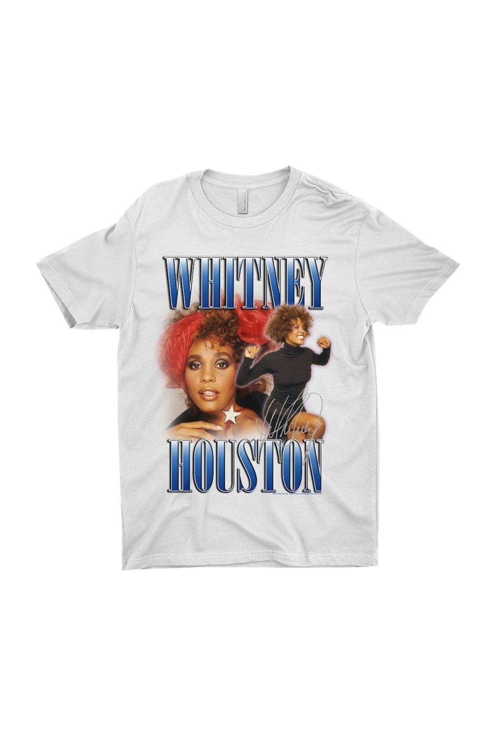 

Хлопковая футболка в стиле 90-х годов Whitney Houston, белый