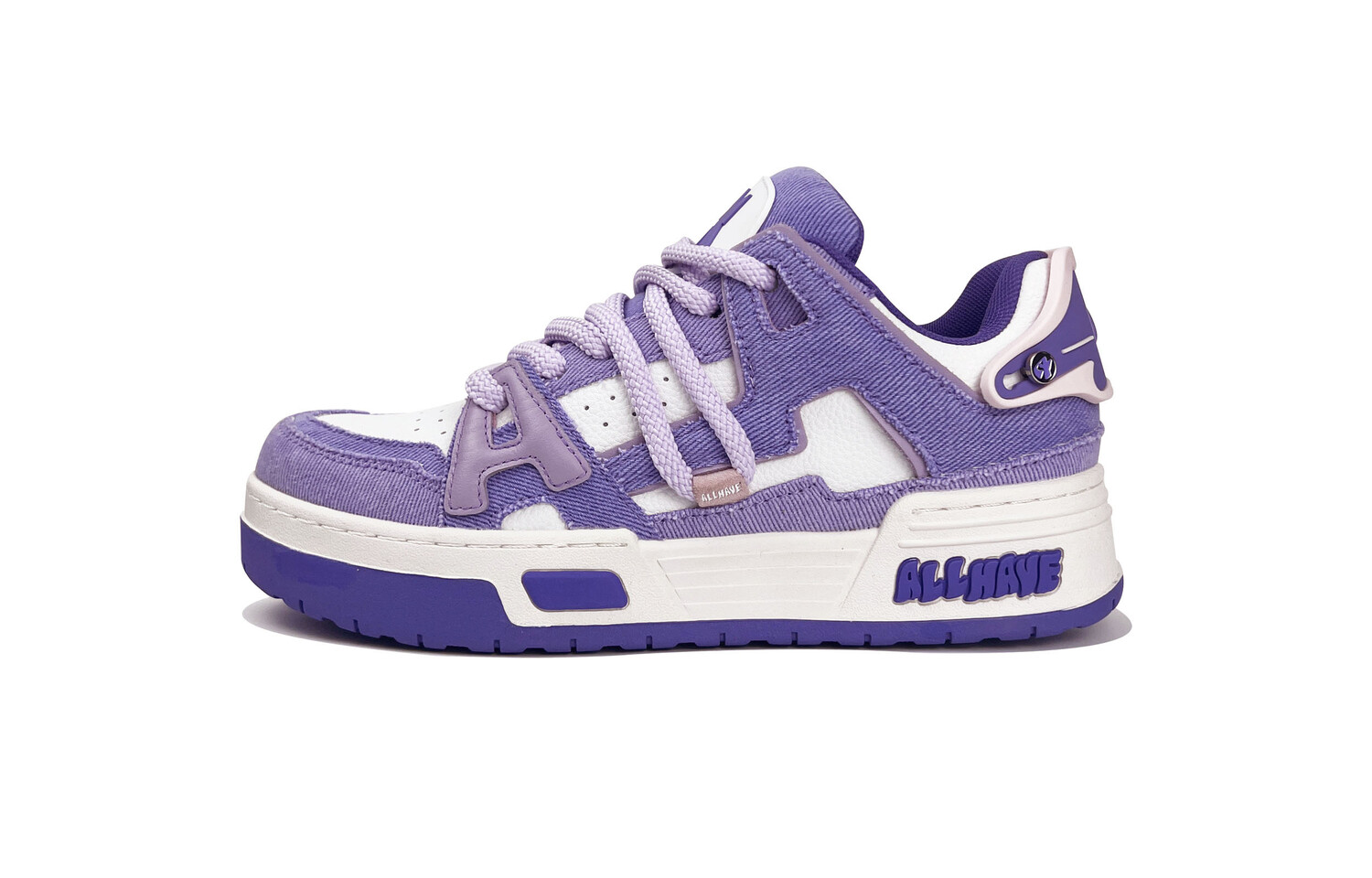 

Кроссовки ALLHAVE Skateboarding Shoes Unisex Low-top Off-white/denim Purple, фиолетовый