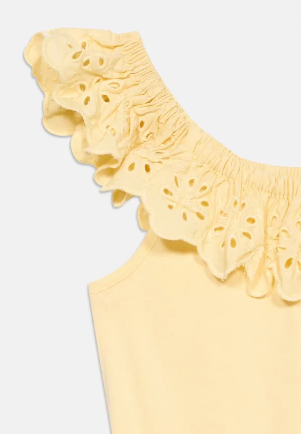 Платье с кружевной отделкой повседневное платье Gap, Light Yellow — фото 4