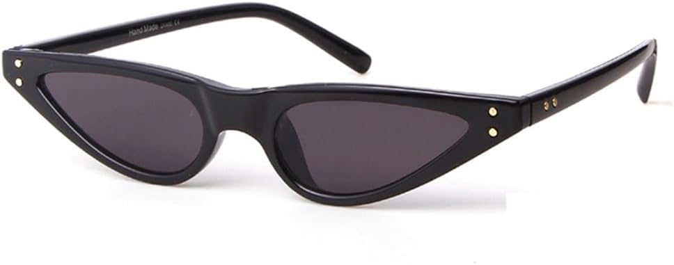 

Маленькие треугольные солнцезащитные очки в стиле ретро «кошачий глаз» для женщин, черная с красной оправой, защита от УФ-излучения 400, узкие, модель m760 Generic, M-766