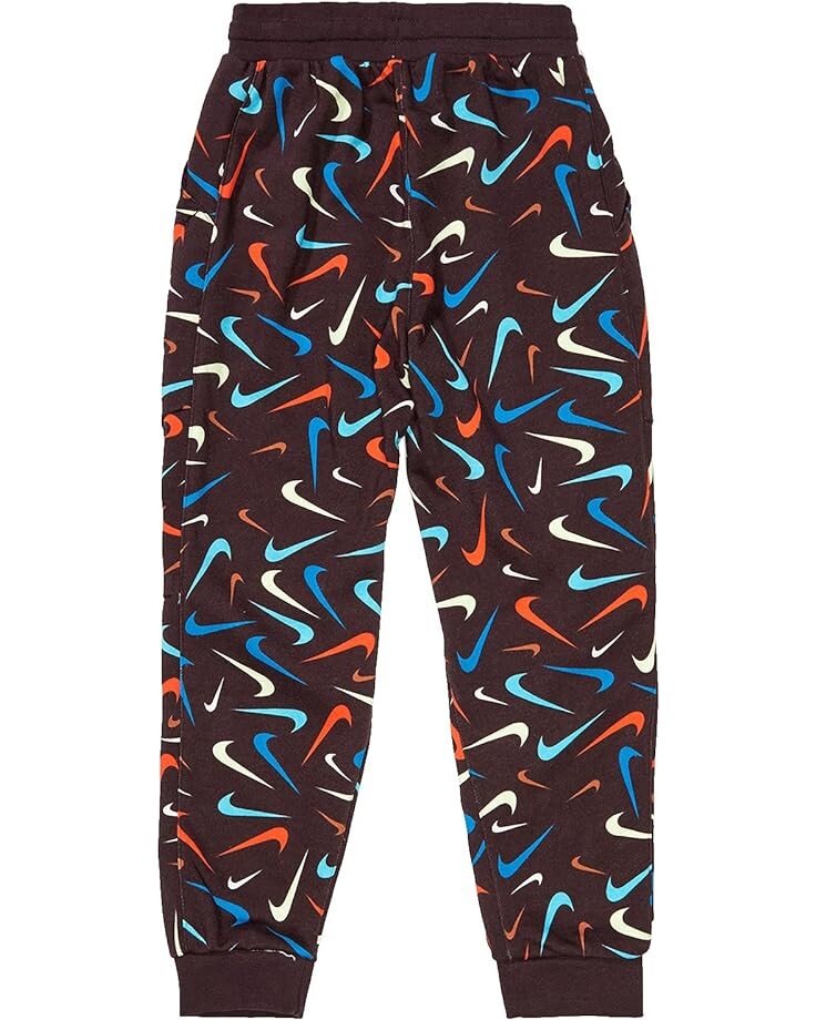 

Брюки Nike NSW Club Fleece Print Joggers, цвет Brown Basalt/Imperial Blue