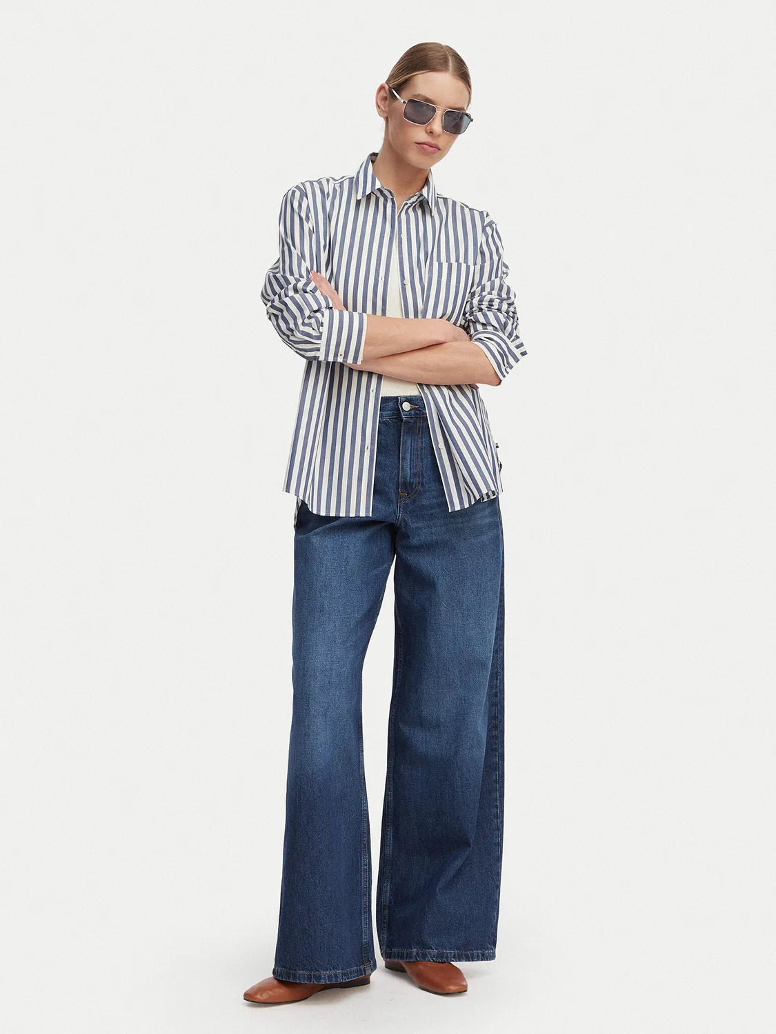 Женские джинсы свободного кроя Tommy Hilfiger, синий — фото 2