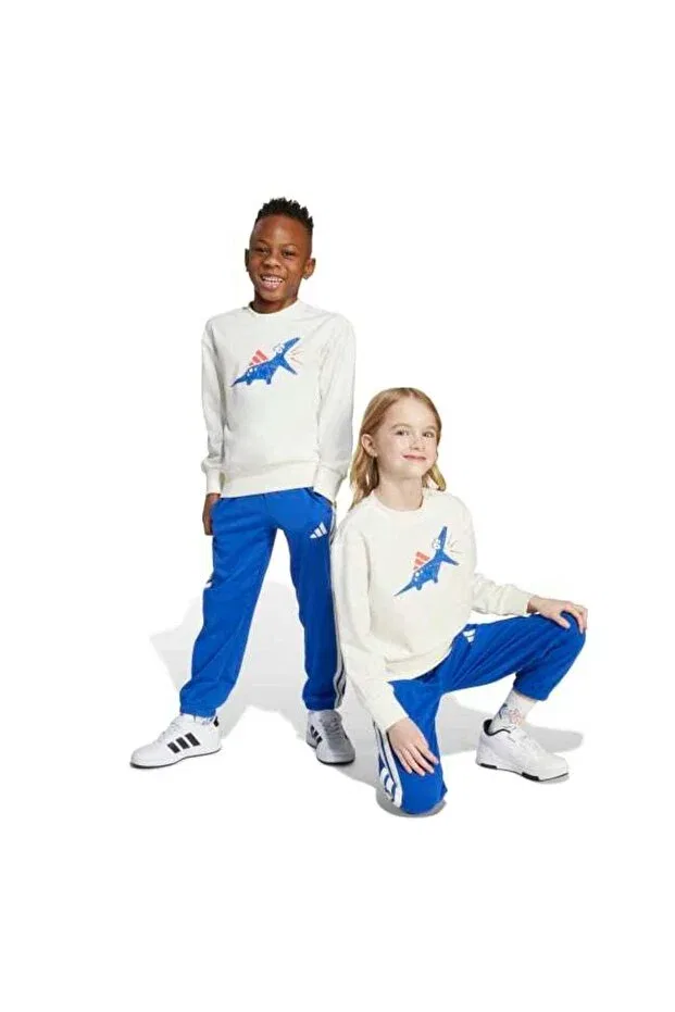 Детский спортивный комплект для мальчиков с принтом Adidas, Off White