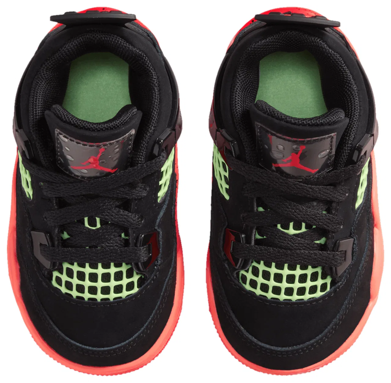 Детские кроссовки для мальчиков Jordan Retro 4, цвет Black/Red/Orange — фото 4