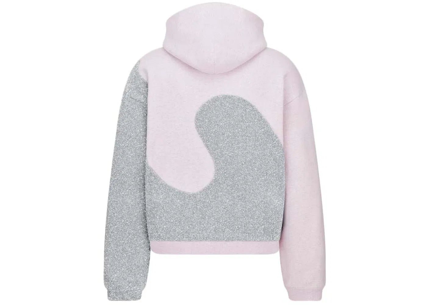 Женский свитшот свободного кроя с капюшоном Dior x ERL, Pink Heathered Cotton Fleece — фото 2