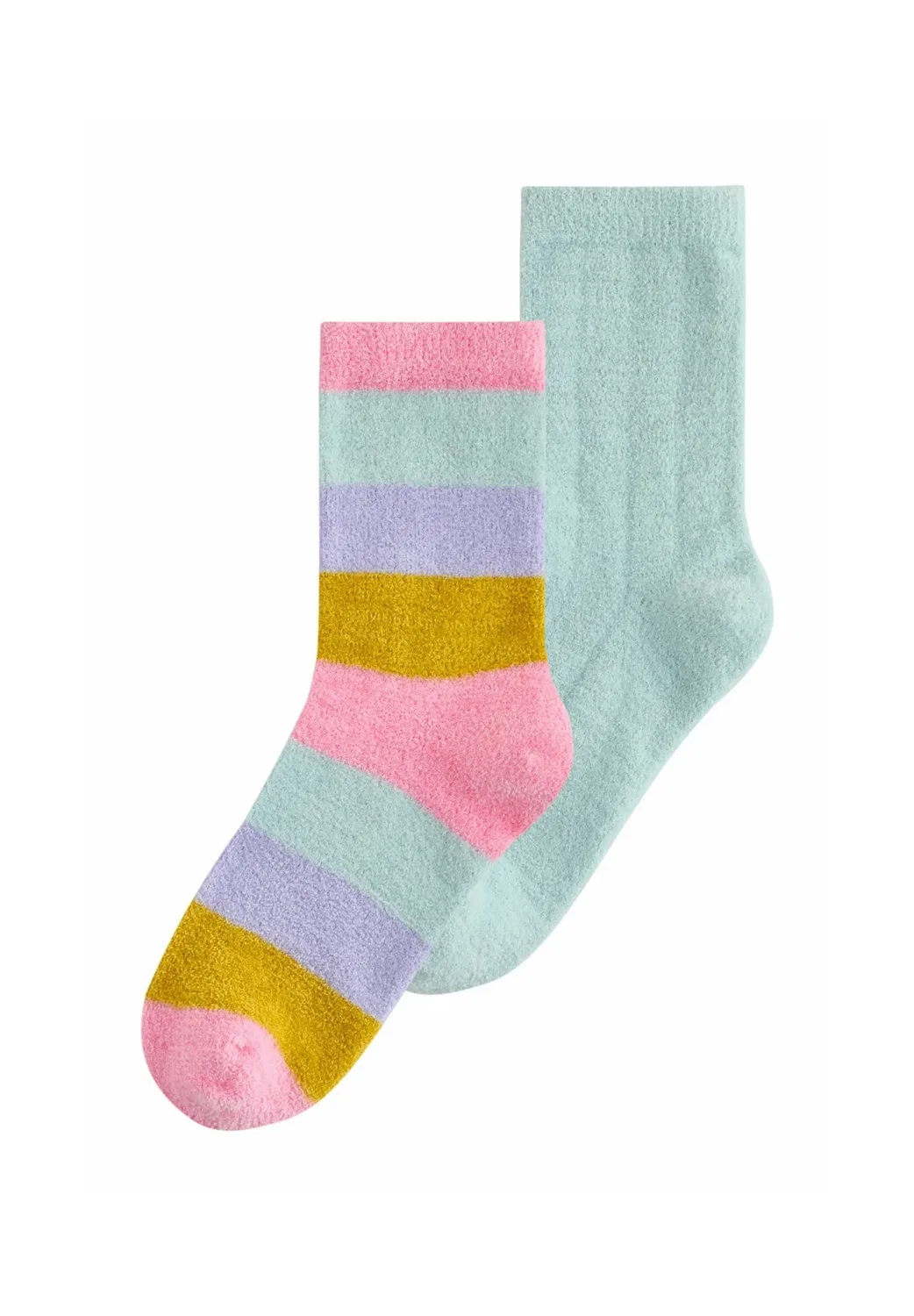 Уютные короткие носки, 2 пары Next, Mint Green And Stripe