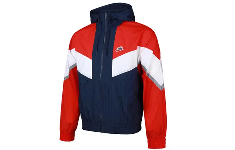 Куртка ветрозащитная с капюшоном Windrunner+ Nike, красный — фото 2