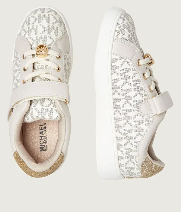 Детские кроссовки для девочек из искусственной кожи Jem Raine Star PS Michael Kors Kids, белый — фото 3