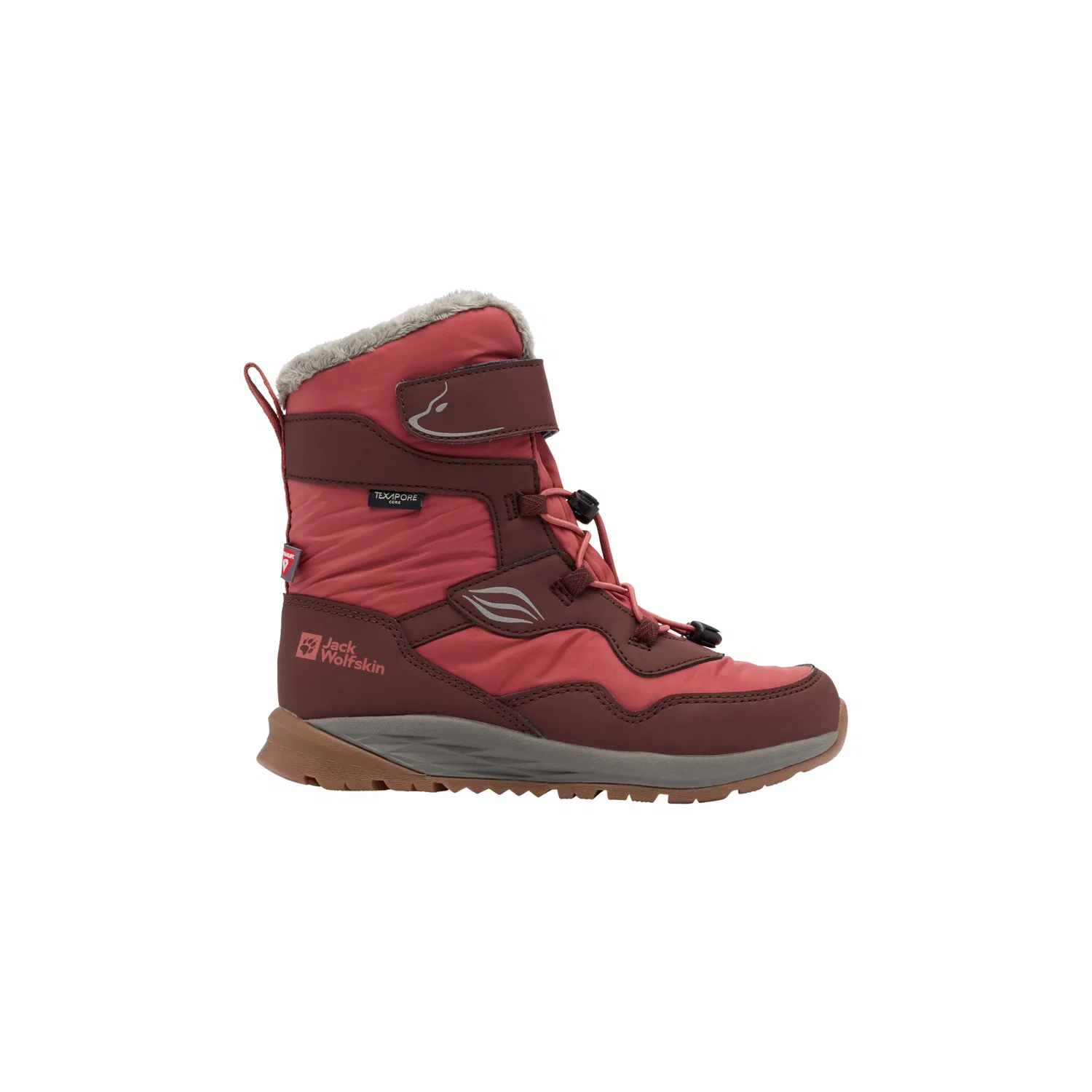 Детские зимние ботинки с быстрой шнуровкой Jack Wolfskin, Dark Mahogany