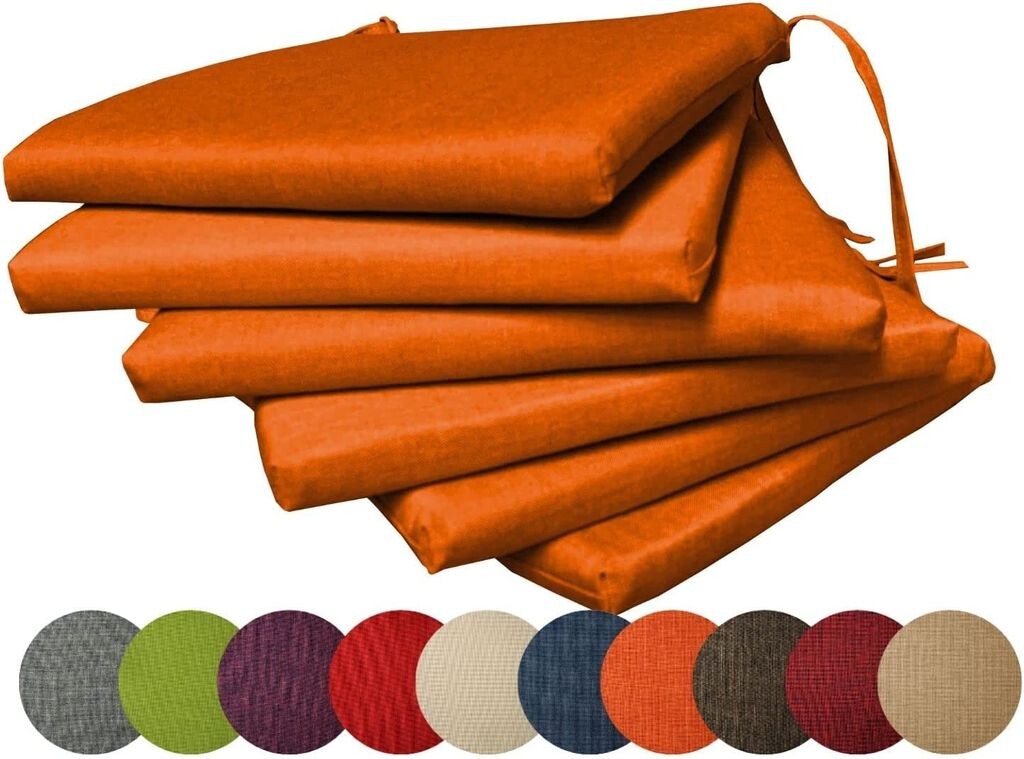 

Chilly Pilley садовая подушка комплект подушек для стула подушка для садового стула подушка для сиденья подушка для сиденья садовая подушка для сиденья садовая подушка (комплект: 6 подушек, оранжевый)