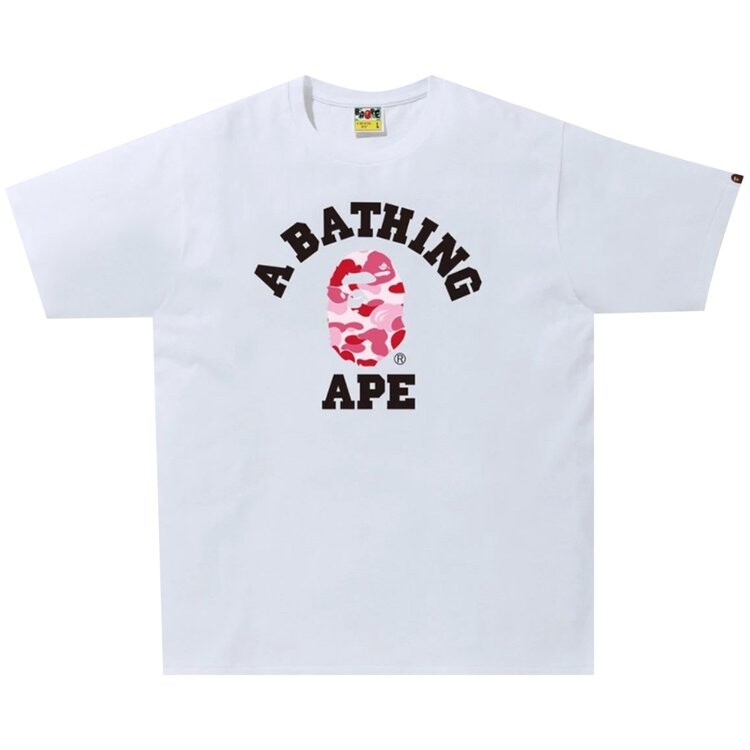 

Футболка BAPE ABC Camo College Tee 'White/Pink', белый