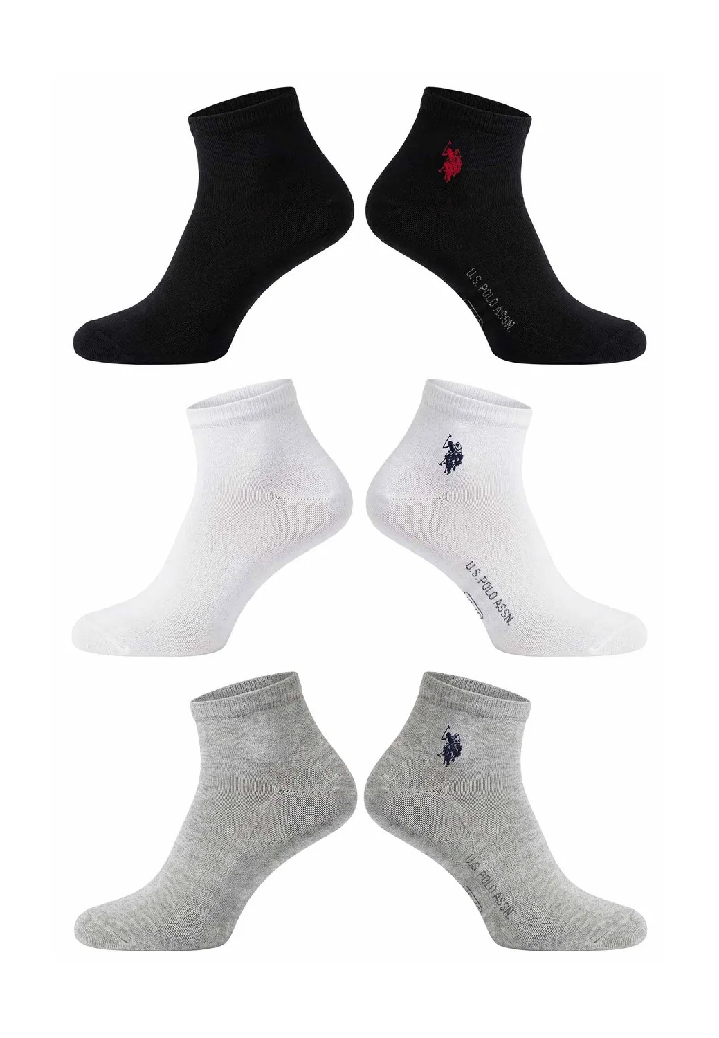 Мужские полуноски Quarter-Socken 6-pack U.S. Polo Assn., Grey Melange