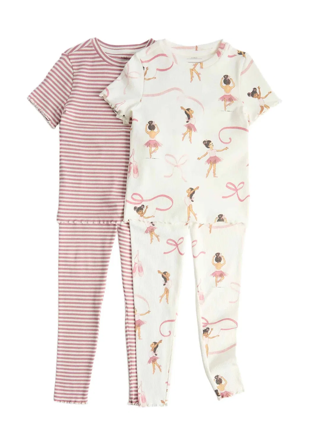 Комплект из 2 пижамных наборов Marks & Spencer, Pink Mix