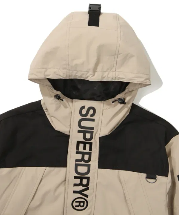 Ветрозащитная куртка Signature Windcheater, Superdry, бежевый — фото 4