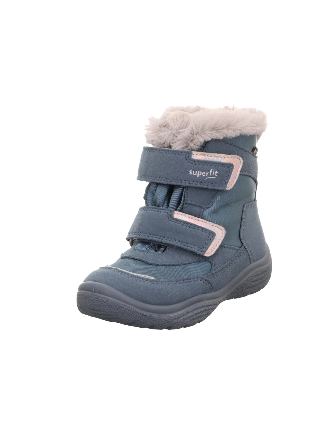 Детские снежные ботинки для девочек на липучке Crystal Warm Superfit, Blue 8030