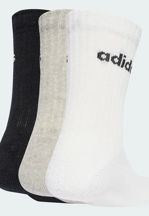 Спортивные носки Linear Crew с амортизацией, комплект из 6 пар Adidas Performance, белый/черный/серый — фото 2