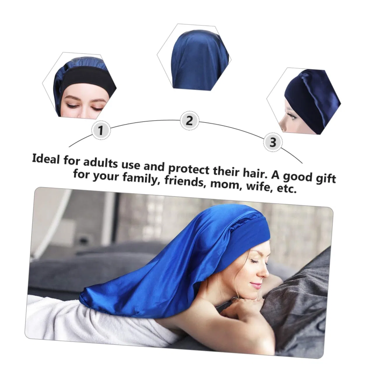 Шапочка для душа Satin, Angoily, 12 шт, 66x30 см, мультиколор — фото 4