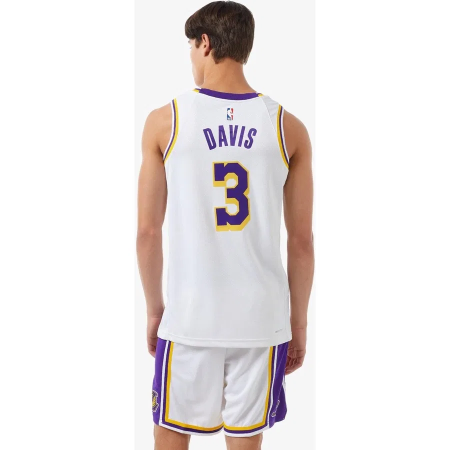 Футболка Nike с принтом Los Angeles Lakers Association, Белый — фото 3