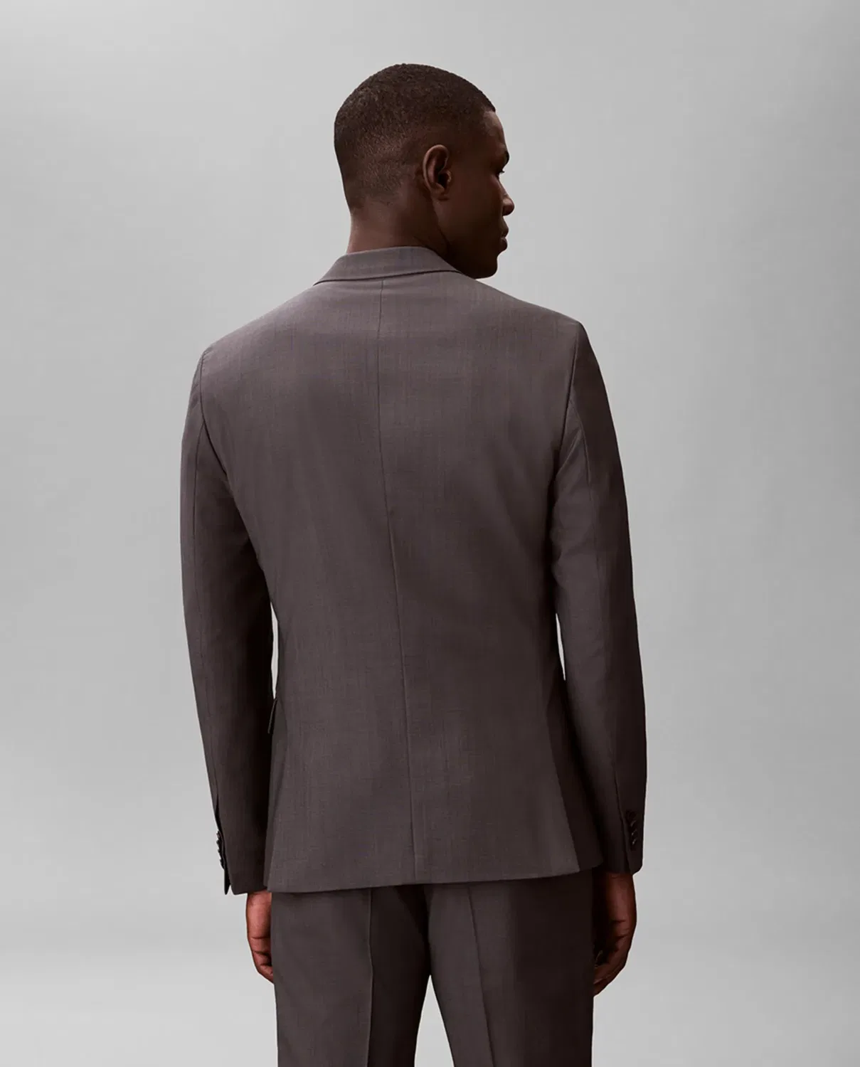 Мужской пиджак с принтом "микро-клетка" Calvin Klein, Gris Oscuro — фото 2