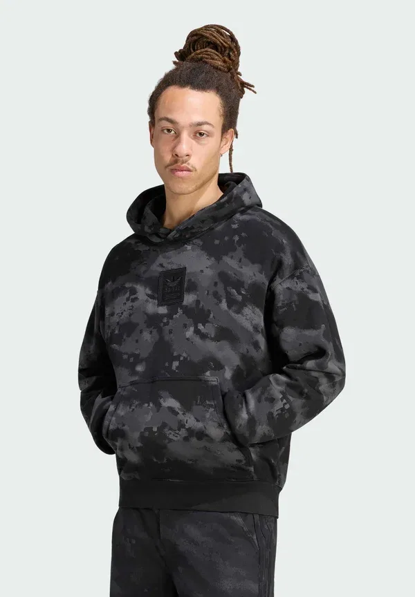 Толстовка с капюшоном в камуфляжной расцветке Adidas Originals, черный