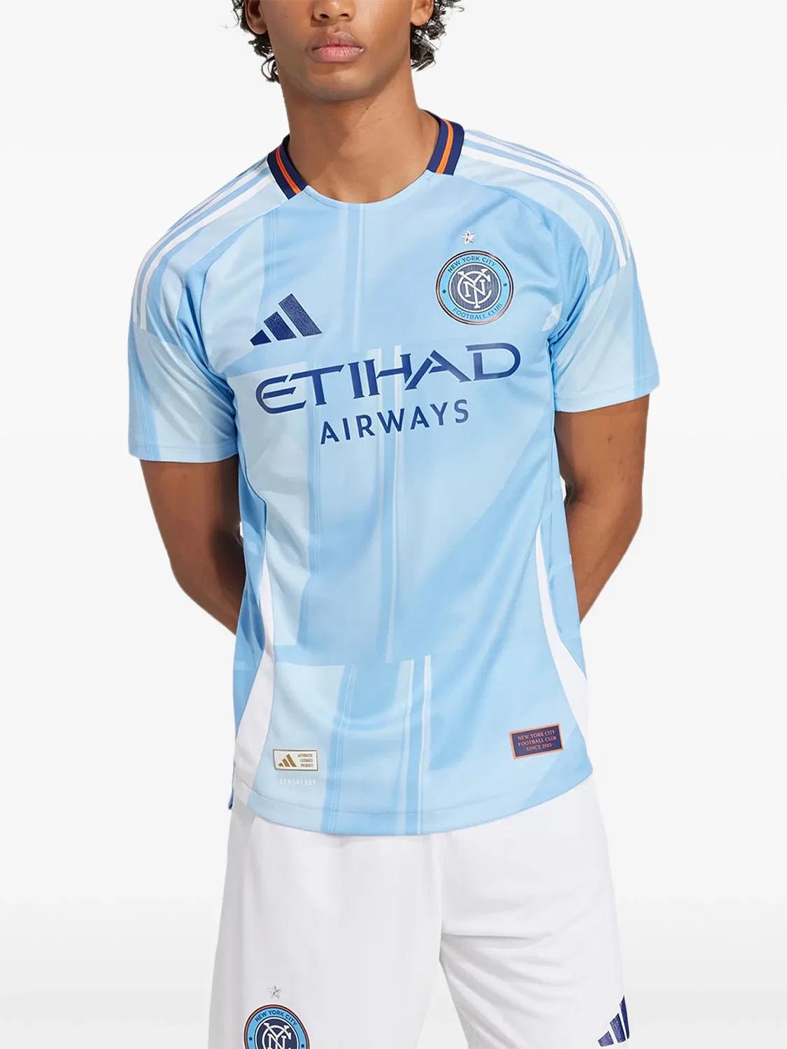 Футболка New York City FC синяя Adidas, синий — фото 2
