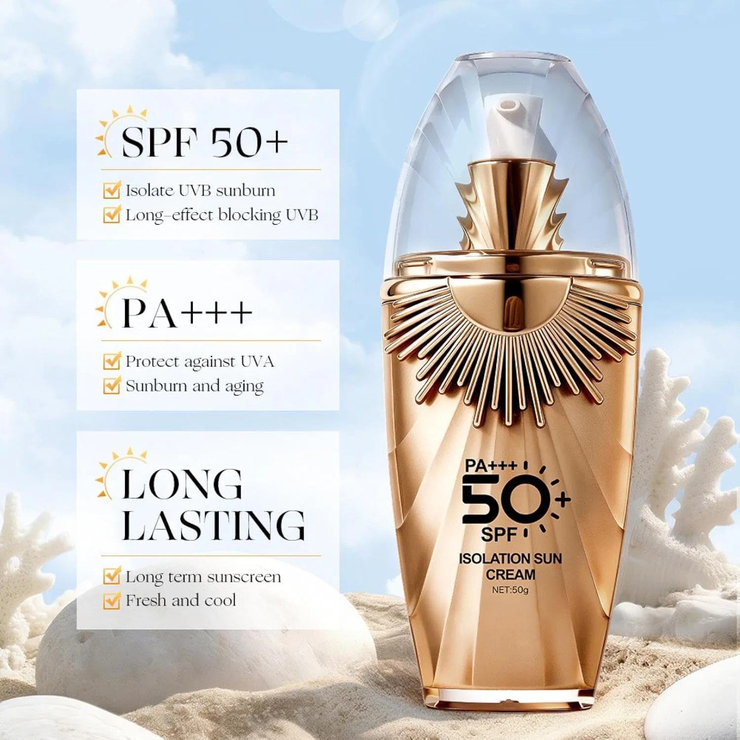 Солнцезащитный крем SPF 50, Generisch, Pack of 1 — фото 3