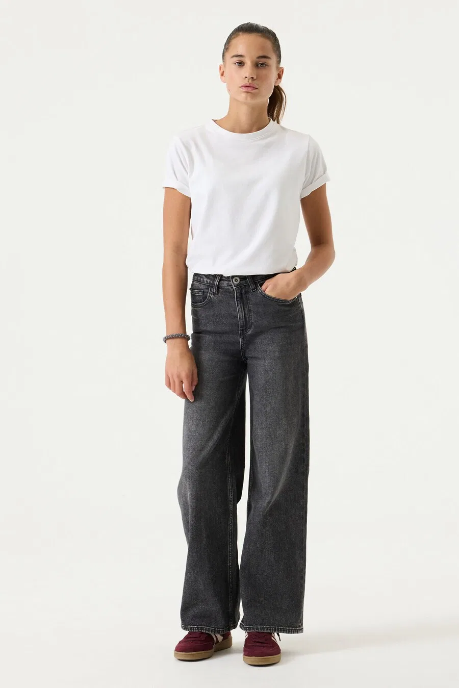 Джинсы GARCIA Wide leg Jeans 'Annemay' из черного денима — фото 2