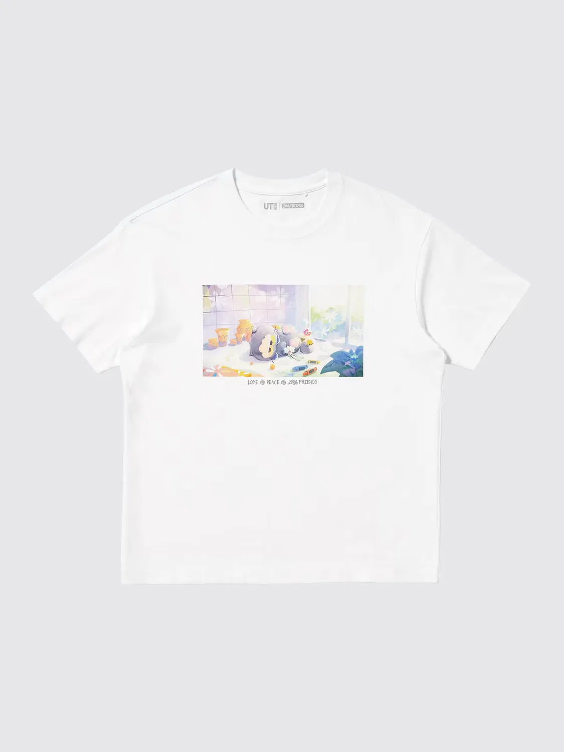 Футболка Uniqlo Zo&Friends ut, с графическим принтом, белый — фото 3