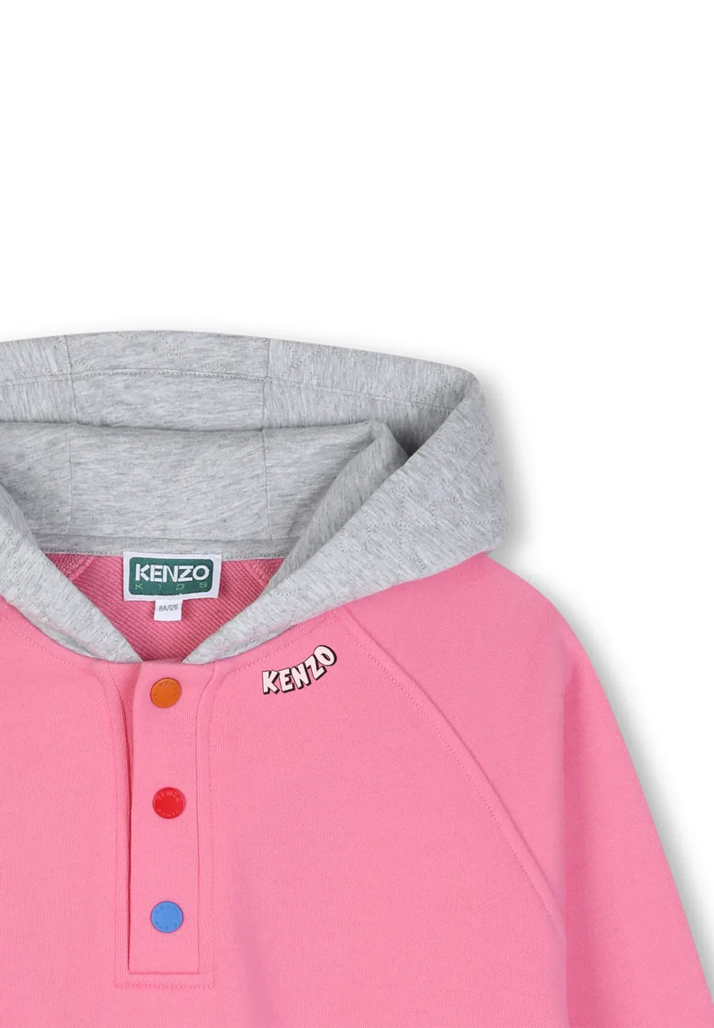 Толстовка с капюшоном Kenzo Kids, Rose Tendre — фото 3