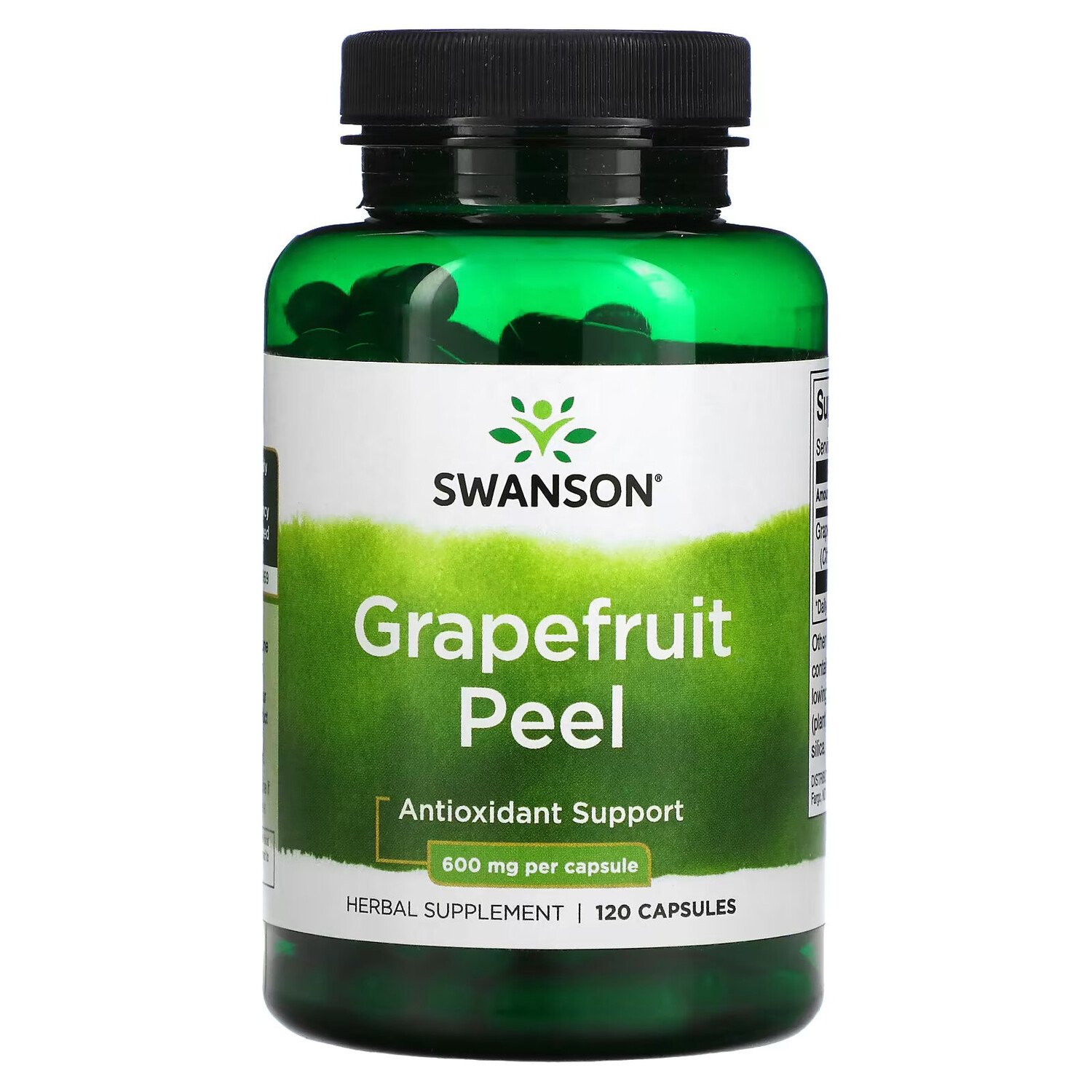 

Swanson, Цедра грейпфрута, 600 мг, 120 капсул