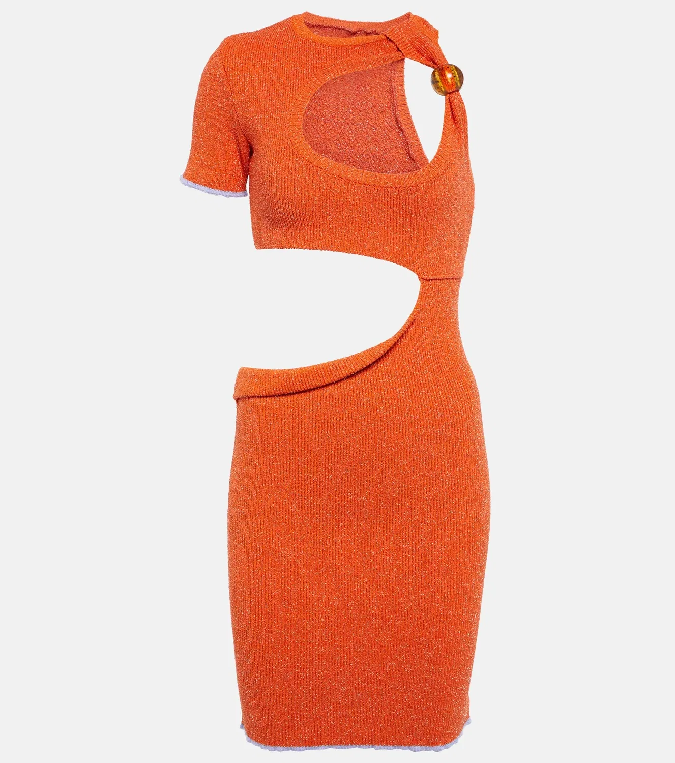 Платье облегающее мини La Robe Brilho Jacquemus, оранжевый