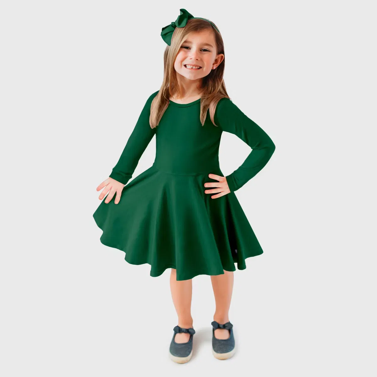 Платье с длинным рукавом Skater City Threads, Forest Green — фото 3