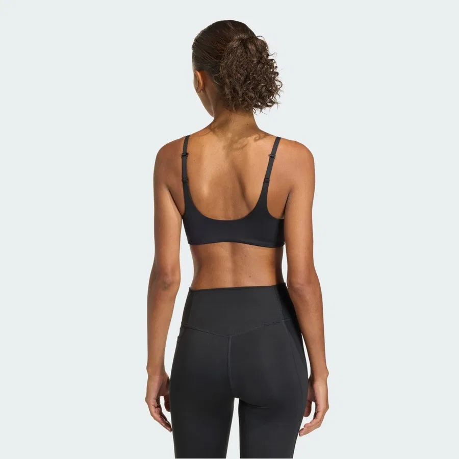Спортивный бюстгальтер с легкой поддержкой Optime Essentials Workout adidas, Черный — фото 2