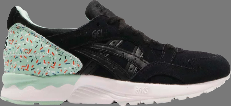 Кроссовки wmns gel lyte 5 'black green sprinkles' Asics, черный - фото