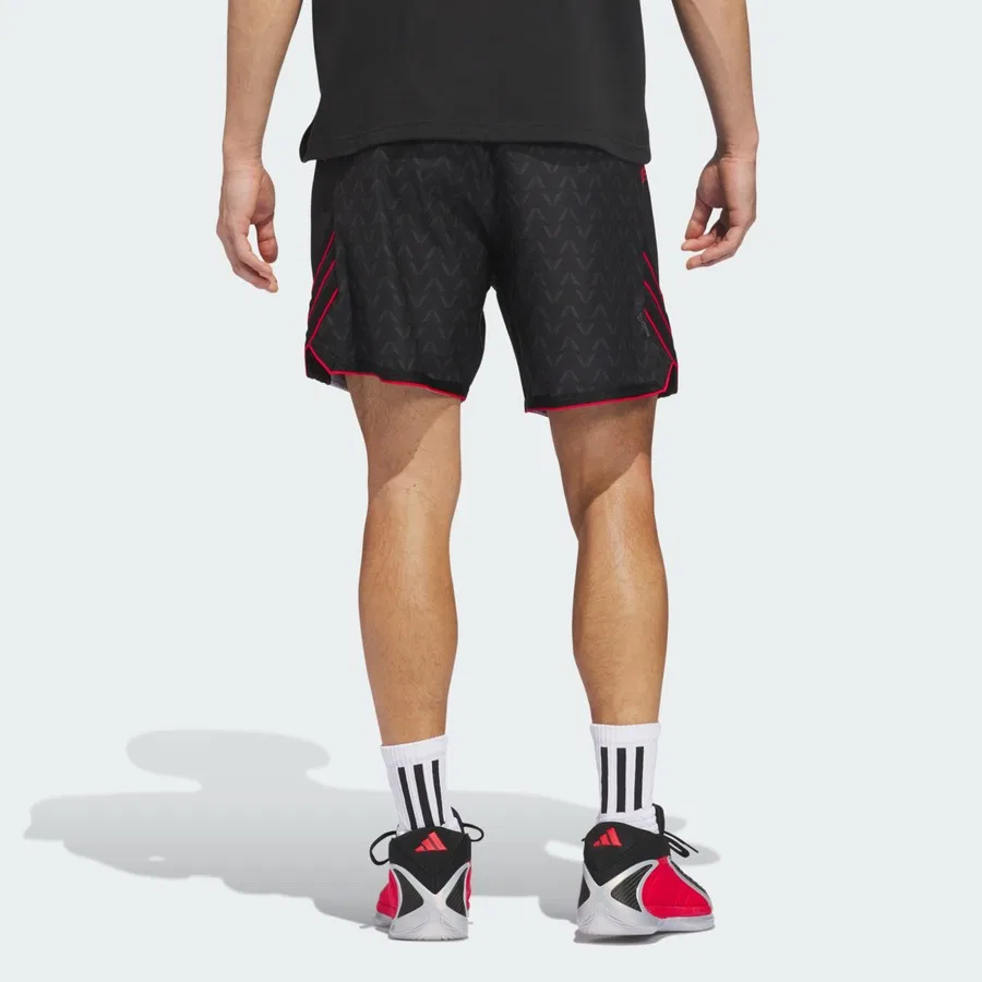 Шорты спортивные с принтом Anthony Edwards Crazy Lite AOP adidas, Черный — фото 2