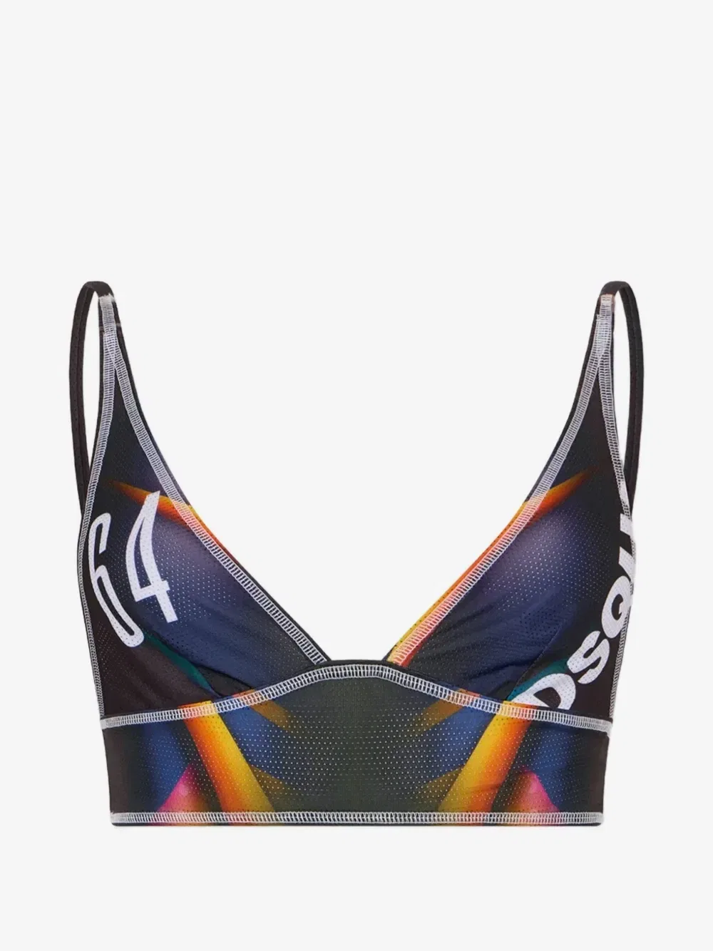 Бюстгальтер Ski Leaf с треугольными чашками DSQUARED2, черный