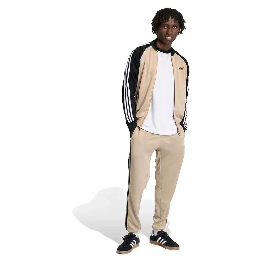 Свитшот на молнии Adidas Originals, бежевый — фото 4