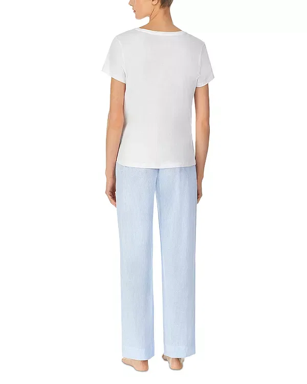 Женские пижамные брюки с завязками на поясе Ralph Lauren, Blue Stripe — фото 2
